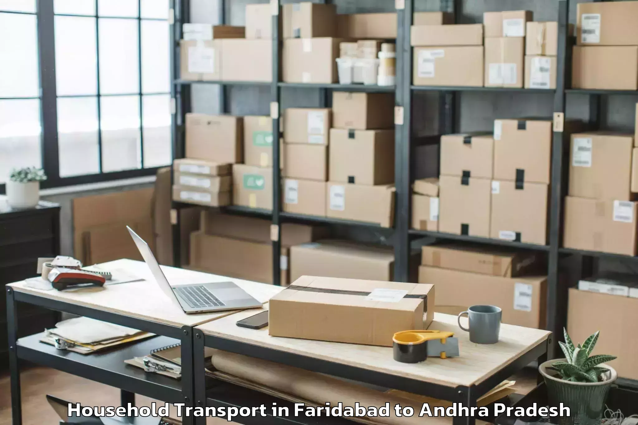 Affordable Faridabad to Pavuluru Household Transport